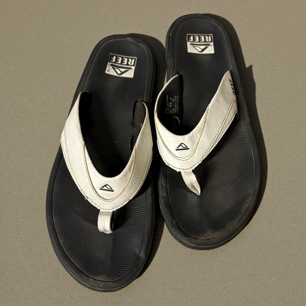 REEF Black White Sandals Size Men 12